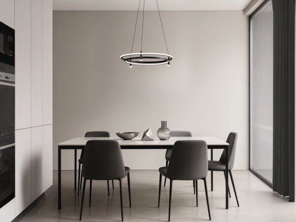 Stlmiteľný luster na lanku LED/100W/230V 3000-6500K pr. 60 cm + diaľkové ovládanie