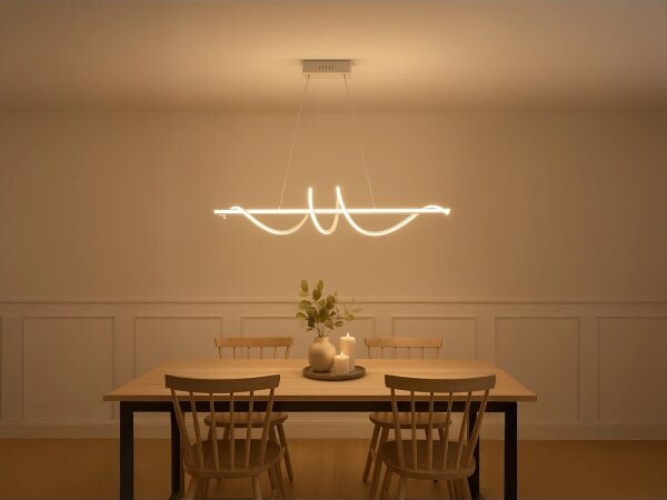 Stmievateľný LED luster na lanku LED/50W/230V 3000-6500K 100 cm + diaľkové ovládanie