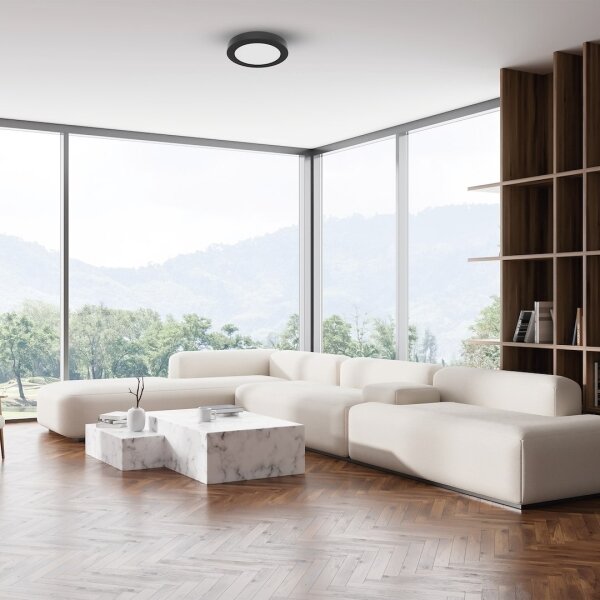 LED stropné svietidlo EVORA LED/6W/230V 3000/4000/6000K priemer 14 cm čierne