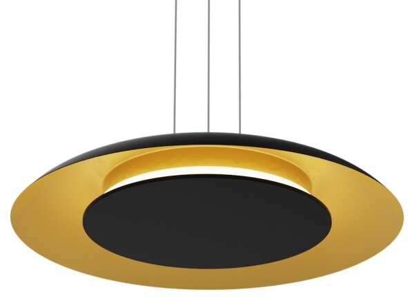LED závesný luster na lanku PIATTINO LED/30W/230V 2700/3200/4000K pr. 40 cm čierna/zlatá