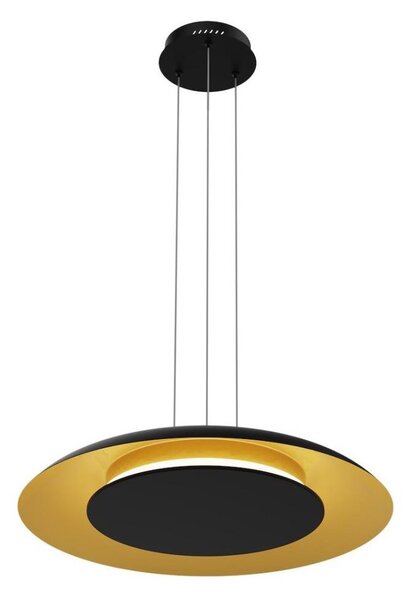 LED závesný luster na lanku PIATTINO LED/30W/230V 2700/3200/4000K pr. 40 cm čierna/zlatá