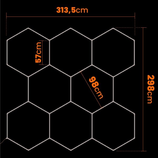 LED stropné svietidlo LED/350W/85-265V 4000K 313x298 cm CRI 90 IP44 biela