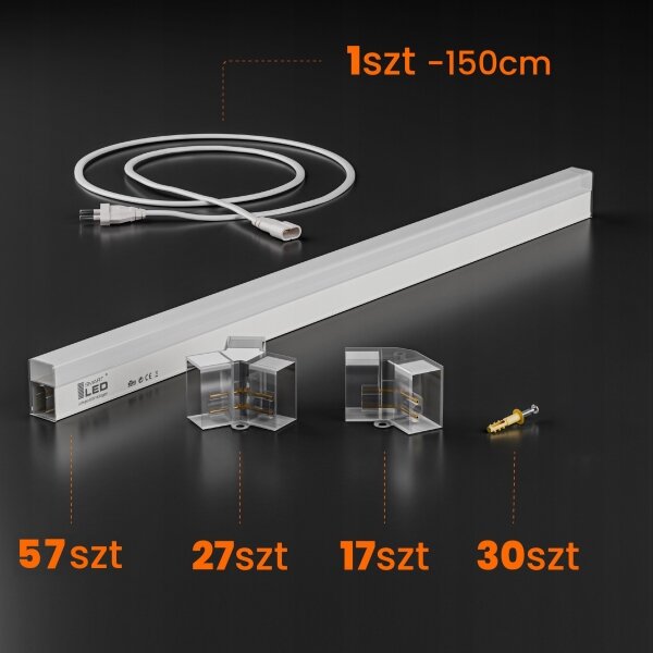 LED Stropné svietidlo LED/570W/85-265V 6500K 522x298 cm CRI 90 IP44 biela