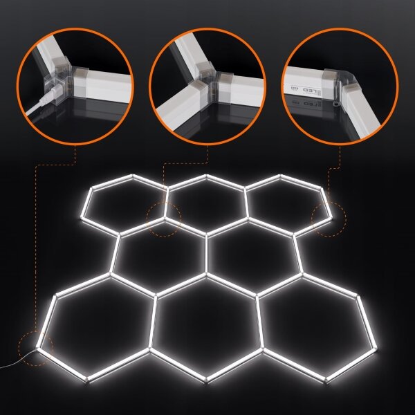 LED stropné svietidlo LED/350W/85-265V 6500K 313x298 cm CRI 90 IP44 biela
