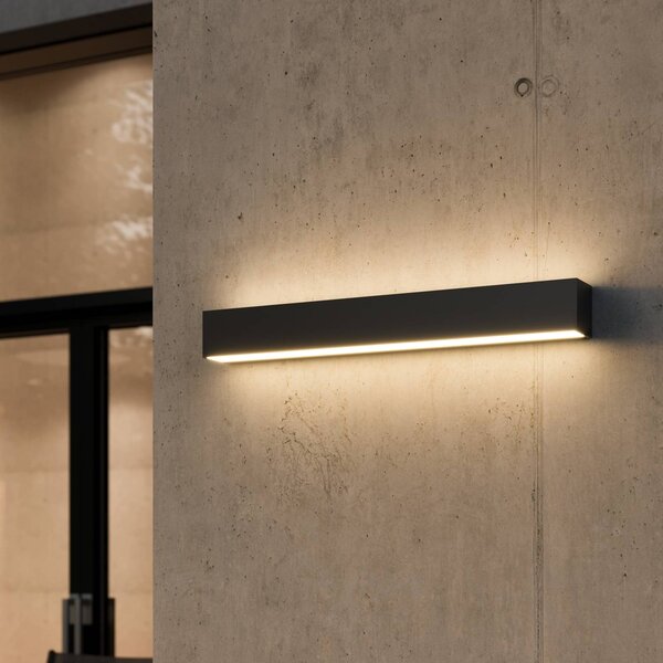 Lucande LED vonkajšie nástenné svietidlo Lengo, 50 cm, grafitová sivá, 2