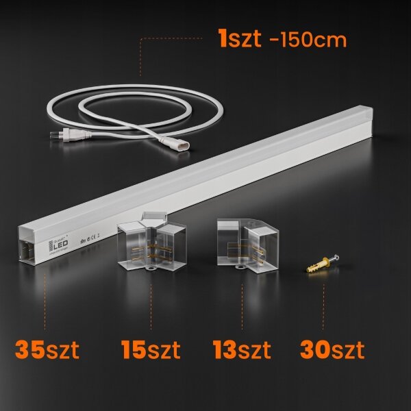 LED stropné svietidlo LED/350W/85-265V 4000K 313x298 cm CRI 90 IP44 biela