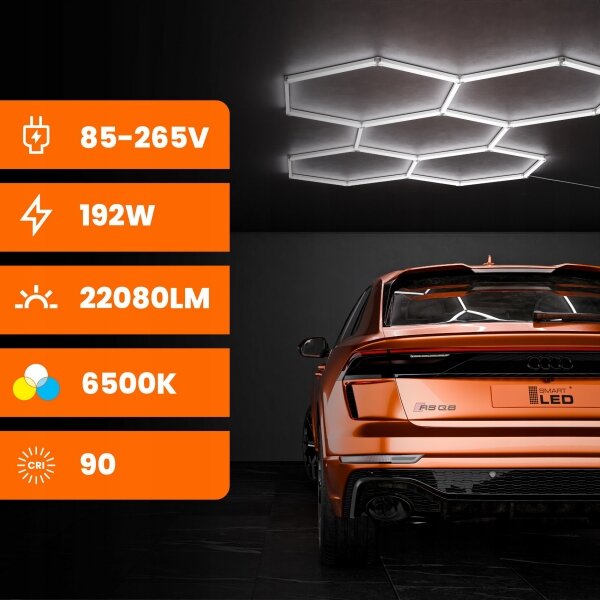 LED stropné svietidlo LED/240W/85-265V 6500K 298x209 cm CRI 90 IP44 biele