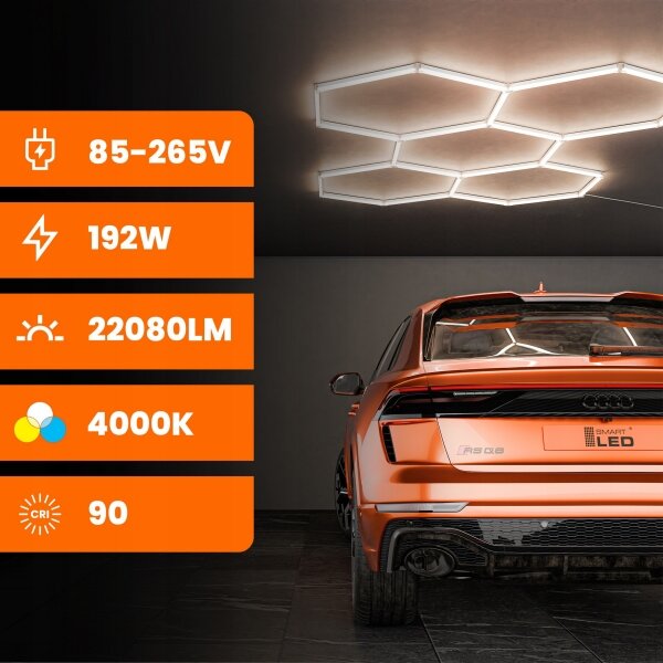 LED stropné svietidlo LED/240W/85-265V 4000K 298x209 cm CRI 90 IP44 biela