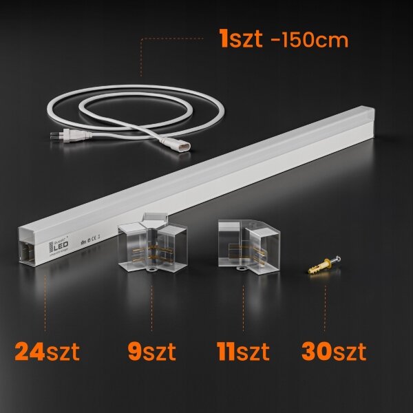 LED stropné svietidlo LED/240W/85-265V 6500K 298x209 cm CRI 90 IP44 biele