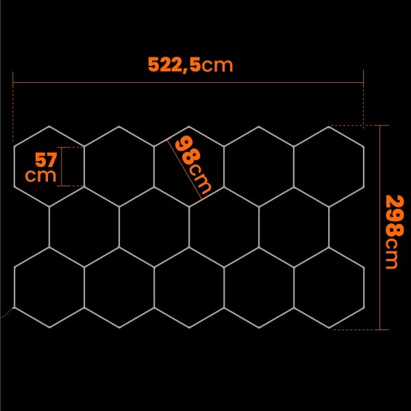 LED Stropné svietidlo LED/570W/85-265V 6500K 522x298 cm CRI 90 IP44 biela