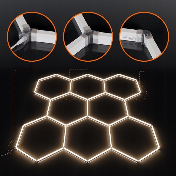LED stropné svietidlo LED/350W/85-265V 4000K 313x298 cm CRI 90 IP44 biela