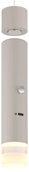 Globo 16060S - LED stmievateľné dotykové nabíjacie svietidlo 2v1 PELO LED/2W/230/5V