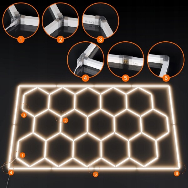 LED stropné svietidlo LED/696W/85-265V 4000K 484x243 cm CRI 90 IP44 biela