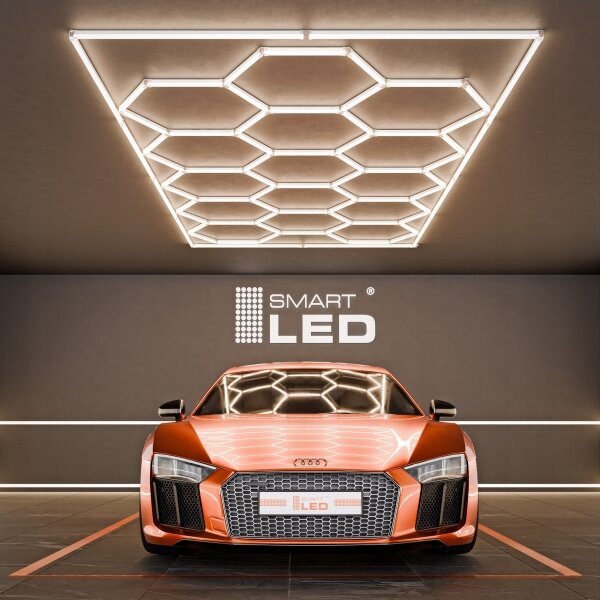 LED stropné svietidlo LED/696W/85-265V 4000K 484x243 cm CRI 90 IP44 biela