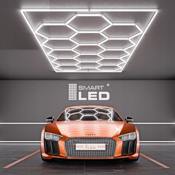 LED Stropné svietidlo LED/696W/85-265V 6500K 484x243 cm CRI 90 IP44 biela