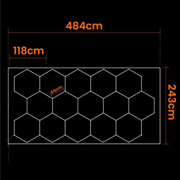 LED Stropné svietidlo LED/696W/85-265V 6500K 484x243 cm CRI 90 IP44 biela