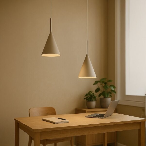 Závesné svietidlo na lanku CAPITAL 1xGX53/15W/230V pr. 17 cm béžové