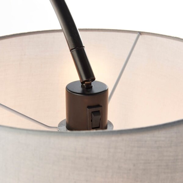 Endon 78163 - Stojacia lampa CARLSON 1xE27/60W/230V šedá/čierna