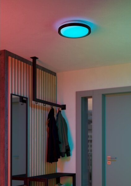 Eglo 300684-LED RGBW stmievateľné stropné svietidlo MALERAMARA-Z LED/14W/230V čierna/zlatá+DO