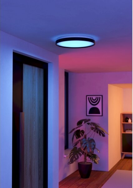 Eglo 300692-LED RGBW stropné svietidlo MOZONCILLO-Z LED/28,3W/230V čierna + diaľkové ovládanie