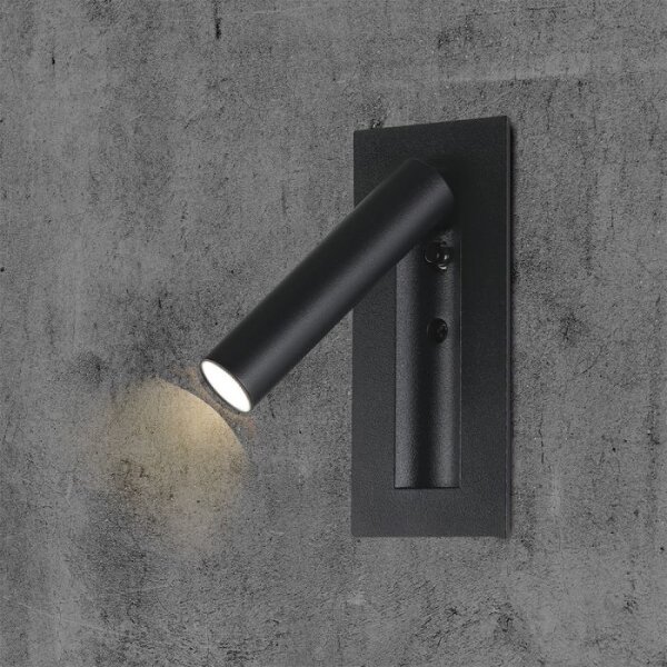 LED nástenné bodové svietidlo LED/2W/230V 3000K čierne