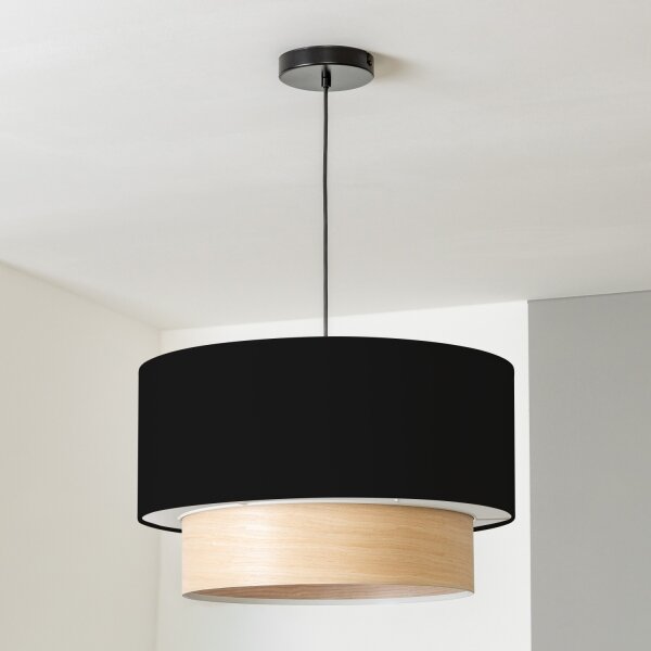 Brilagi - LED luster na lanku CERIA 1xE27/40W/230V priemer 50 cm čierna/béžová
