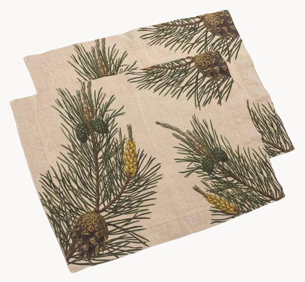 Ľanové prestierania Pine, 2 ks