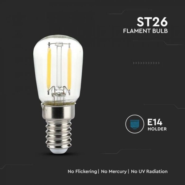 LED žiarovka FILAMENT ST26 E14/2W/230V 6500K