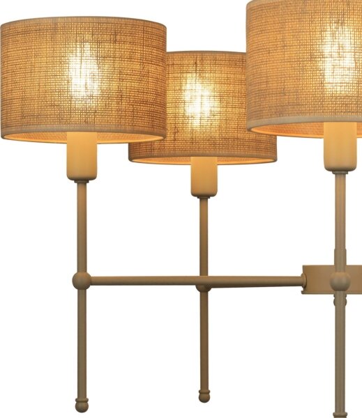 Luster na tyči MADELA 5xE14/40W/230V juta/béžová