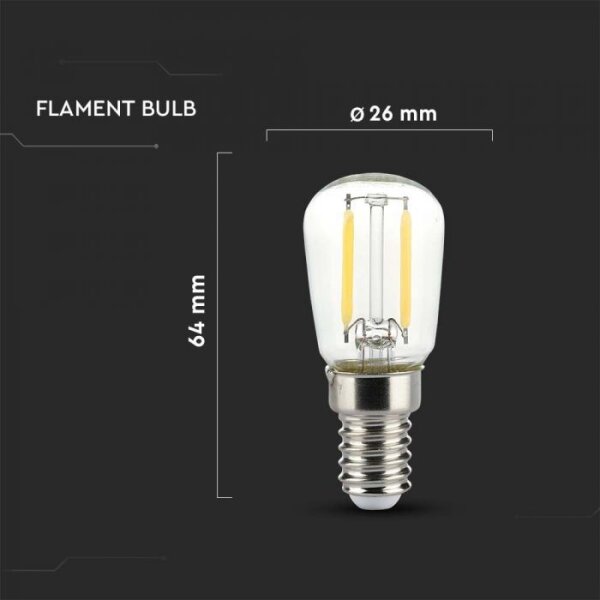 LED žiarovka FILAMENT ST26 E14/2W/230V 6500K
