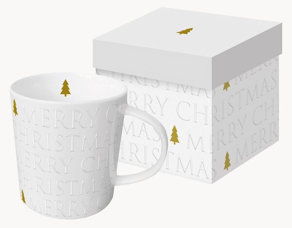 Vianočný hrnček z nového kostného porcelánu Trend