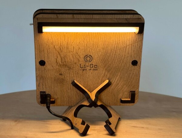Li-Go 5788/DUB2 - LED stolná dekorácia LED/12W/230V 19x19 cm dub/Malý princ