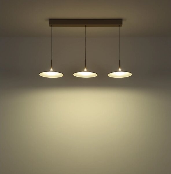 Globo 15635SA-3H - Závesný LED luster na lanku LAMPONE LED/24W/230V 4000K béžový