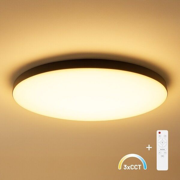 LED stmievateľné stropné svietidlo SIENA LED/80W/230V 3000-6000K priemer 75 cm čierne + DO