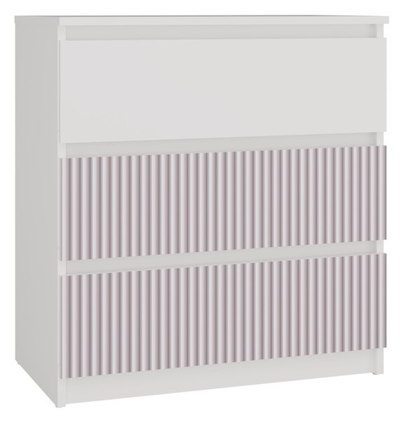 Topeshop M3 FR PINK, Ružová, Biela, 3 zásuvka/zásuviek, Drevotrieskové dosky, 700 mm, 400 mm, 750 mm