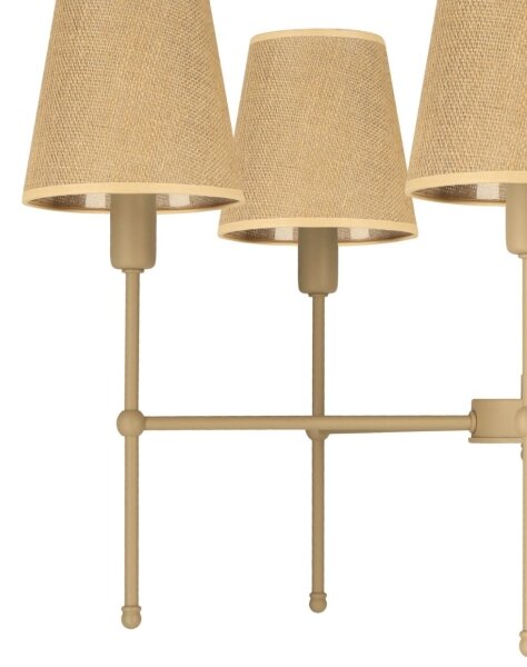 Luster na tyči MADELA 5xE14/40W/230V juta/béžová