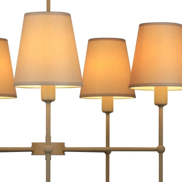 Luster na tyči MADELA 5xE14/40W/230V biela/béžová