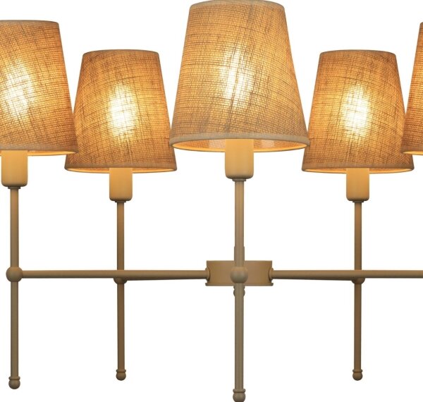 Luster na tyči MADELA 5xE14/40W/230V juta/béžová