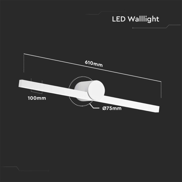 LED osvetlenie zrkadla do kúpeľne LED/10W/230V 3000K IP65 biela