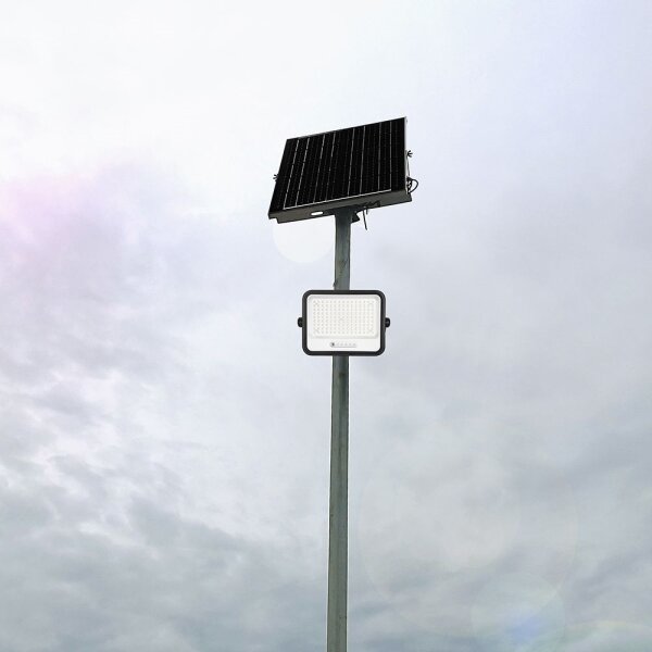 Stmievateľný LED solárny reflektor LED/400W/3,2V IP65 20000 mAh čierny + diaľkové ovládanie