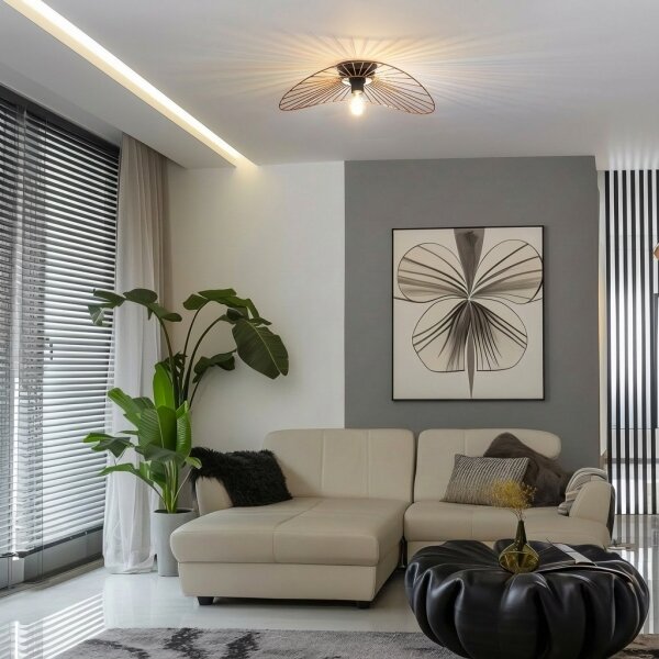 Brilagi - LED Prisadený luster CERIA WIRE 1xE27/40W/230V 40x56 cm bronz