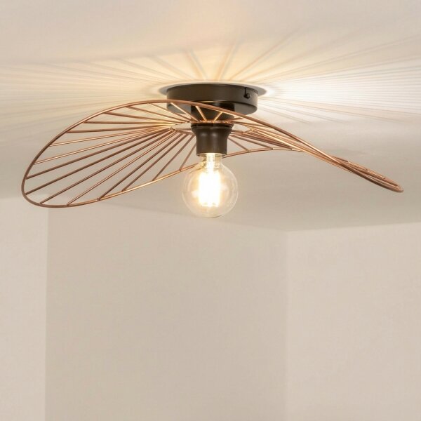Brilagi - LED Prisadený luster CERIA WIRE 1xE27/40W/230V 40x56 cm bronz