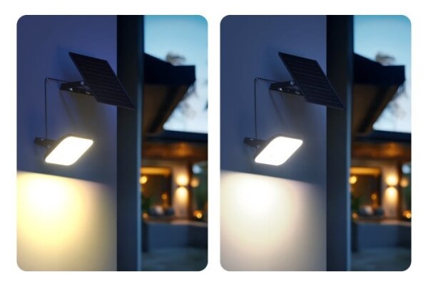 LED solárny reflektor so senzorom LED/10W/3,7V 4000K IP65 3600 mAh + DO