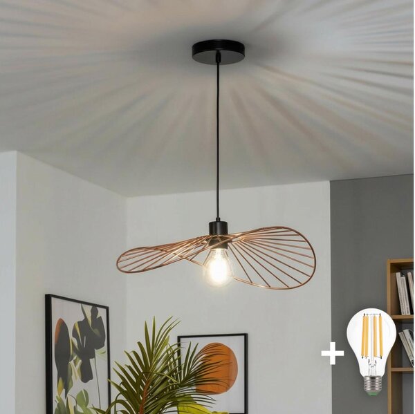 Brilagi - LED závesný luster CERIA WIRE 1xE27/40W/230V 40x56 cm bronz