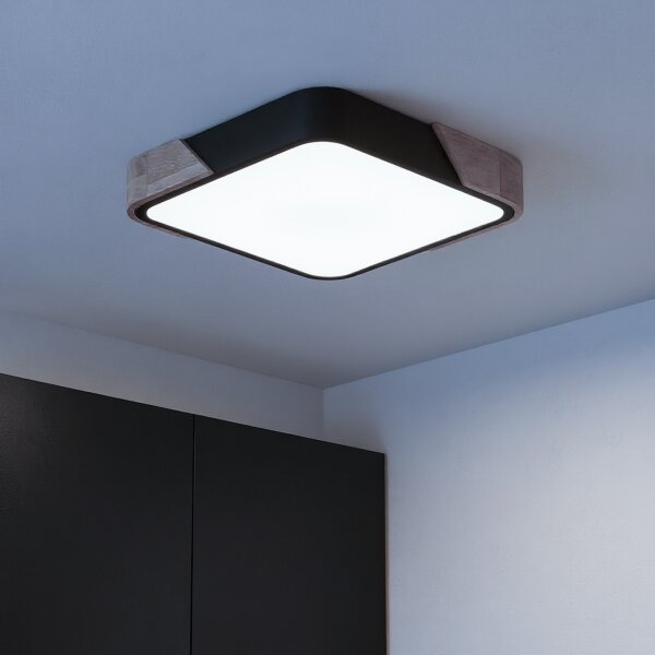Brilagi - LED stmievateľné svietidlo PILANA LED/48W/230V dub/čierna 42x42 cm + DO