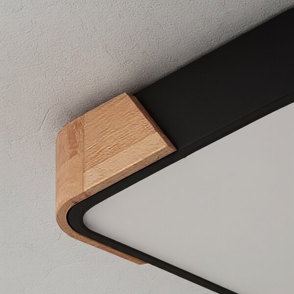 Brilagi - LED stropné svietidlo PILANA LED/24W/230V dub/čierna 32x32 cm