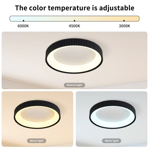 Brilagi - LED stmievateľné stropné svietidlo FALCON MODERN LED/30W/230V 40 cm čierne +DO