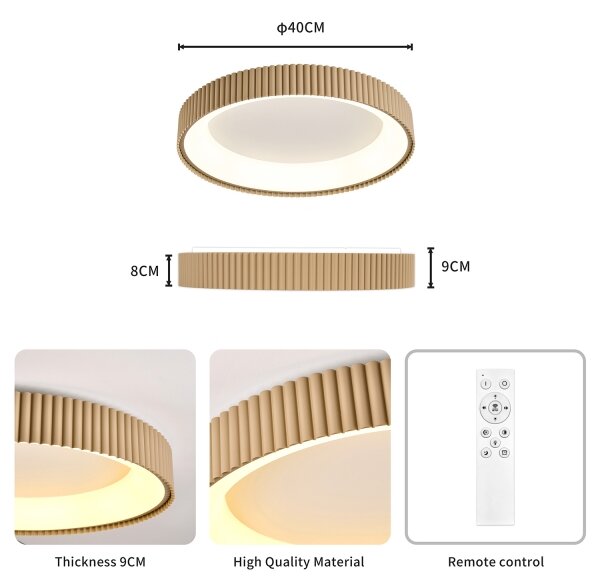 Brilagi - stmievateľné LED stropné svietidlo FALCON MODERN LED/30W/230V 40 cm béžové + diaľkové ovládanie