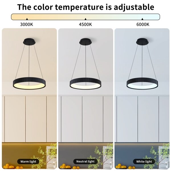 Brilagi - LED stmievateľný luster na lanku FALCON MODERN LED/30W/230V 40 cm čierny + diaľkové ovládanie