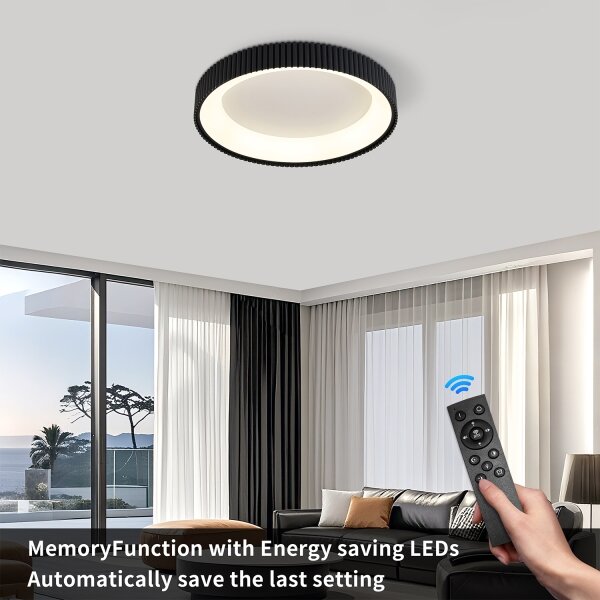 Brilagi - LED stmievateľné stropné svietidlo FALCON MODERN LED/30W/230V 40 cm čierne +DO